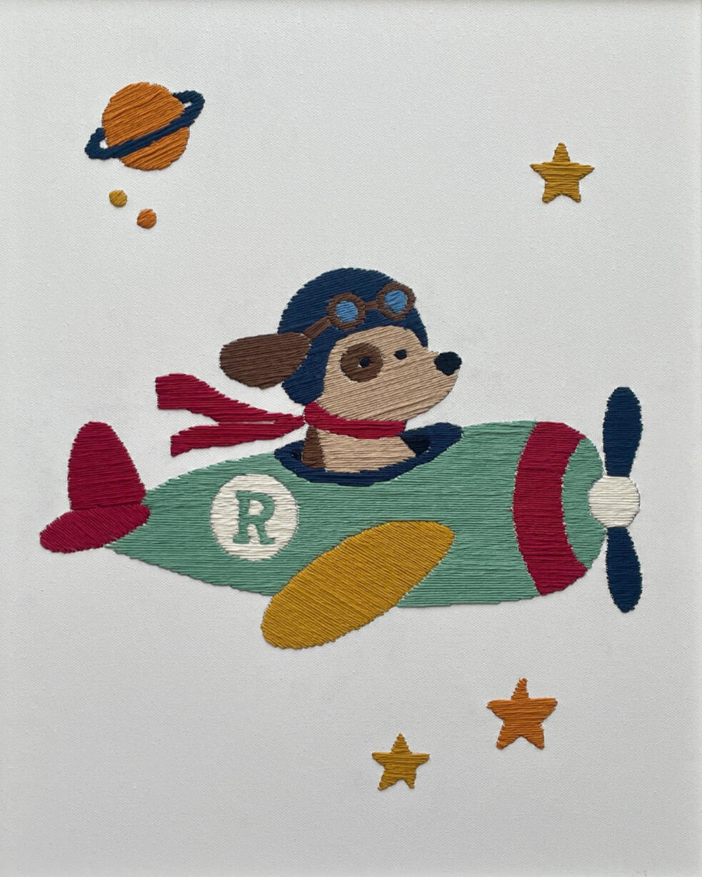 Vliegtuig kinderkamer decoratie Uniek gepersonaliseerd en geborduurd vliegtuig decoratie voor babykamer en kinderkamer. Perfect als cadeau.